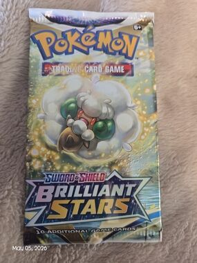 Pokemon Sword & Shield Brilliant Stars Booster Pack - Whimsicott Foil
